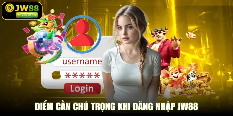 Điểm cần chú trọng khi đăng nhập JW88